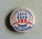 Dwight Eisenhower Ike Washington Congress campaign pin button political