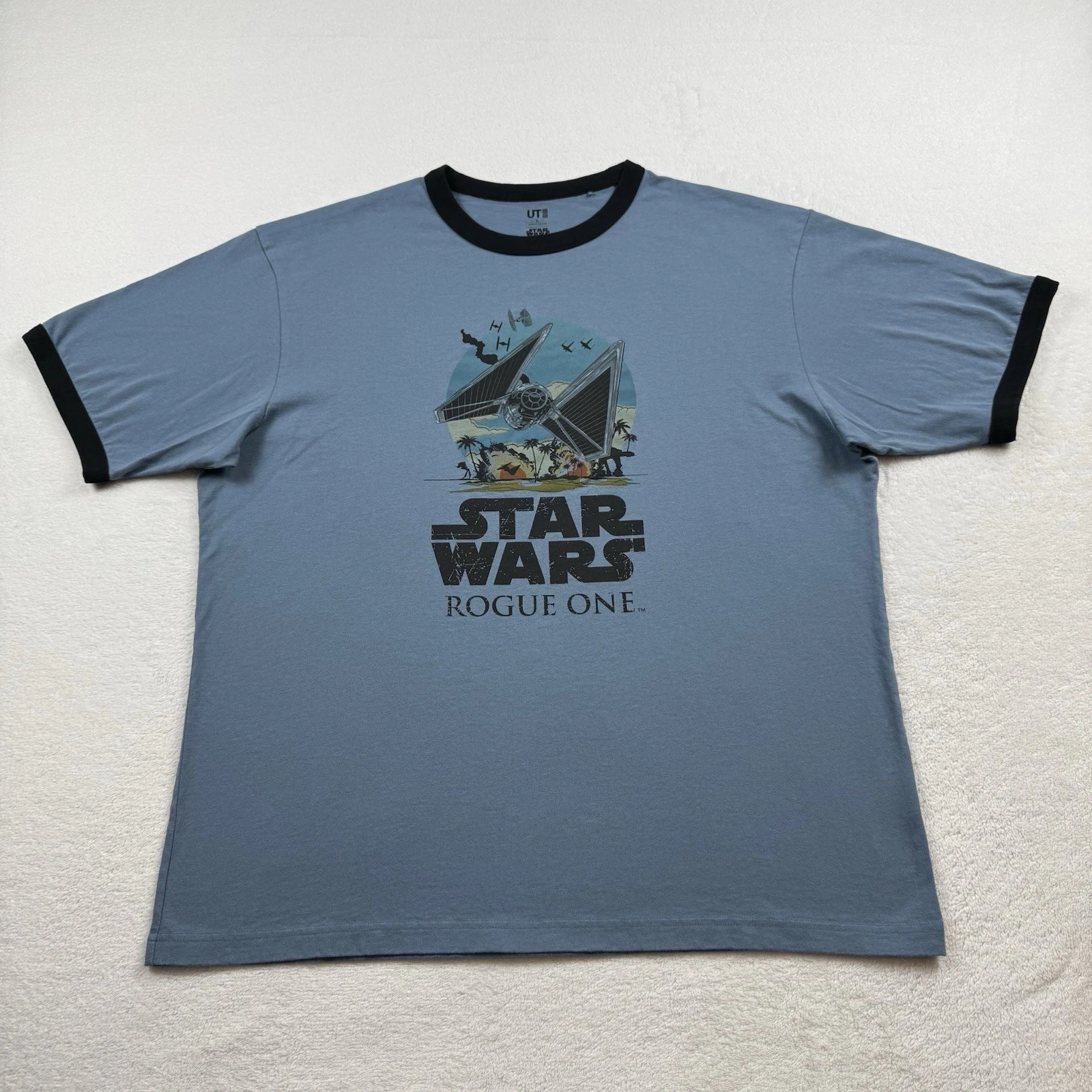 Uniqlo UT X Star Wars T-shirt Unisex Size XL Blue Magic For All Times Rogue One