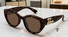 GUCCI GG1976SK 003 Havana Brown Lens 52 mm Round Oval Panthos Women's Sunglasses
