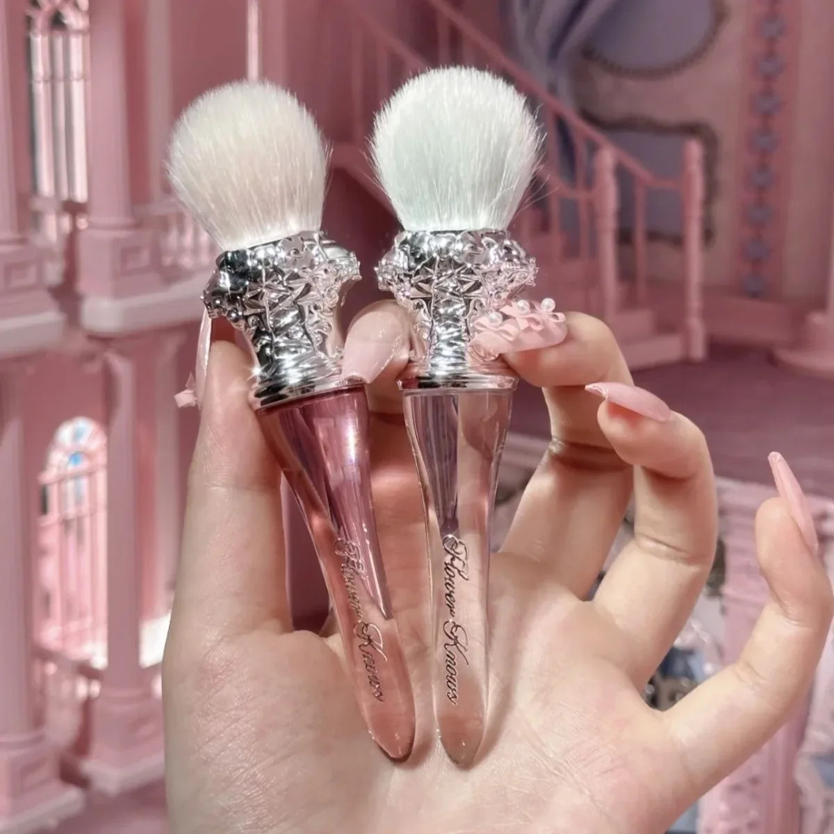 Flower Knows Swan Ballet Blush Wool Brush Mineral Powder Bronzer