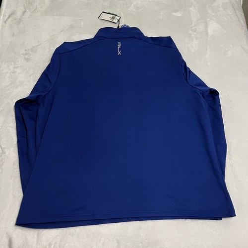 RLX 1/4 Zip Pullover Mens 2XL Royal Blue Ralph Lauren Golf Camo Wicking - Picture 4 of 14