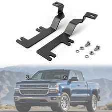 Hood Hinge Ditch Light Mounting Brackets Compatible with Chevy Silverado Fit ...