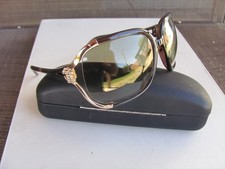 ROBERTO CAVALLI SUNGLASSES TALISIA OVERSIZED BROWN FRAME GRAY LENSES. PRE OWNED