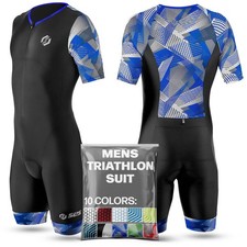 SLS3 Triathlon Suits Mens - Aerodynamic Sleeved Mens Tri Suit Lightweigh