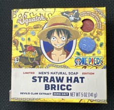 Dr Squatch Straw Hat Bricc Limited Edition Bar Soap One Piece New Manga Luffy