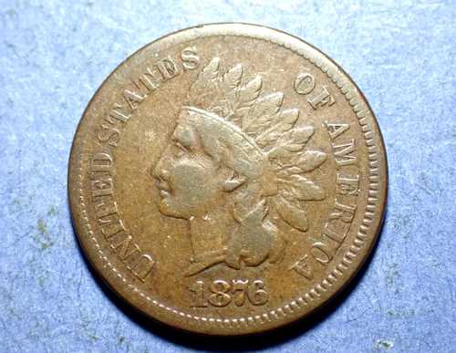 1876 Indian Cent  Fine
