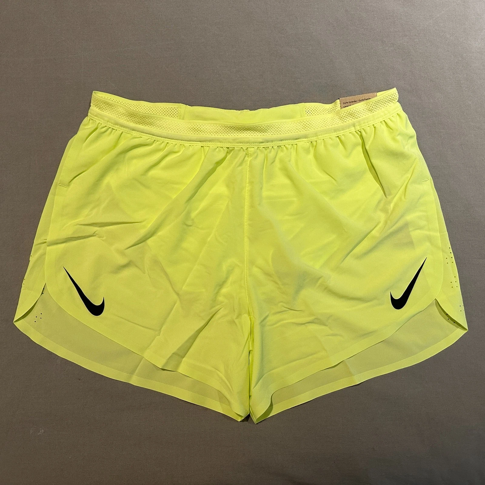 Nike AeroSwift Dri-FIT ADV 2" Brief-Lined Pockets Lemon Twist Yellow Medium