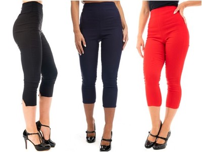 Vintage 50er Jahre High Waist Capri Hose - Retro Rockabilly Pedal Pusher Hose