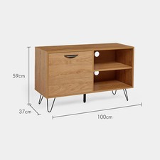 VonHaus Capri TV Unit 100cm - Oak Effect LONDON