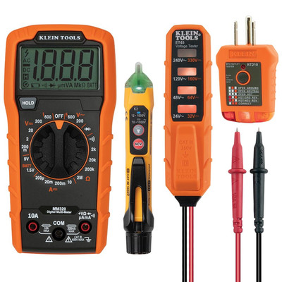 MM320KIT Digital Multimeter Electrical Test Kit, Non-Contact Voltage Tester, Rec
