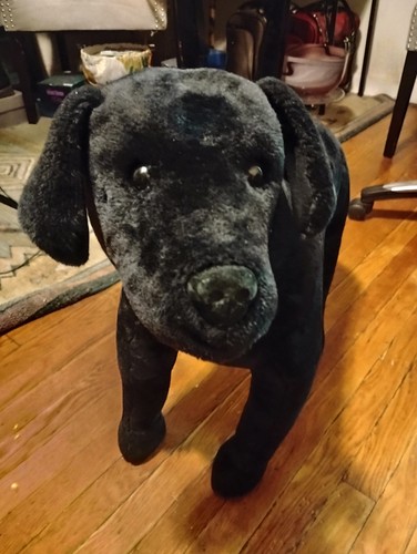 Melissa & Doug Large Black Lab Plush Stuffed Animal Realistic Dog Labrador 30”