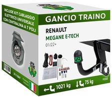 Attelage Fixe pour Renault MEGANE E-TECH Electric 22+ Kit de câblage à 7 broches