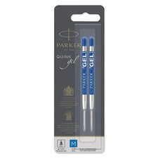Parker 1950364 Medium Gel Ball Pen Refill  Nib Blue - Pack of 2