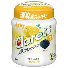 Mondelez Japan Clorets Charcoal Fresh Lemon Mint Bottle (Gum) 112G X 6 Pieces_