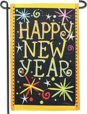 2025 Happy New Year Garden Flag 12X18 Inch Double Sided New Year Flag B