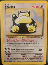 Snorlax Base Set 2 Non-Holo Rare No. 30/130 Pokemon Card - 2000
