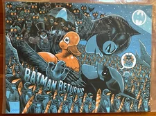 BATMAN RETURNS Dan Hipp MONDO POSTER SDCC 2024 Comic Con EXCLUSIVE LE 215 18x24”