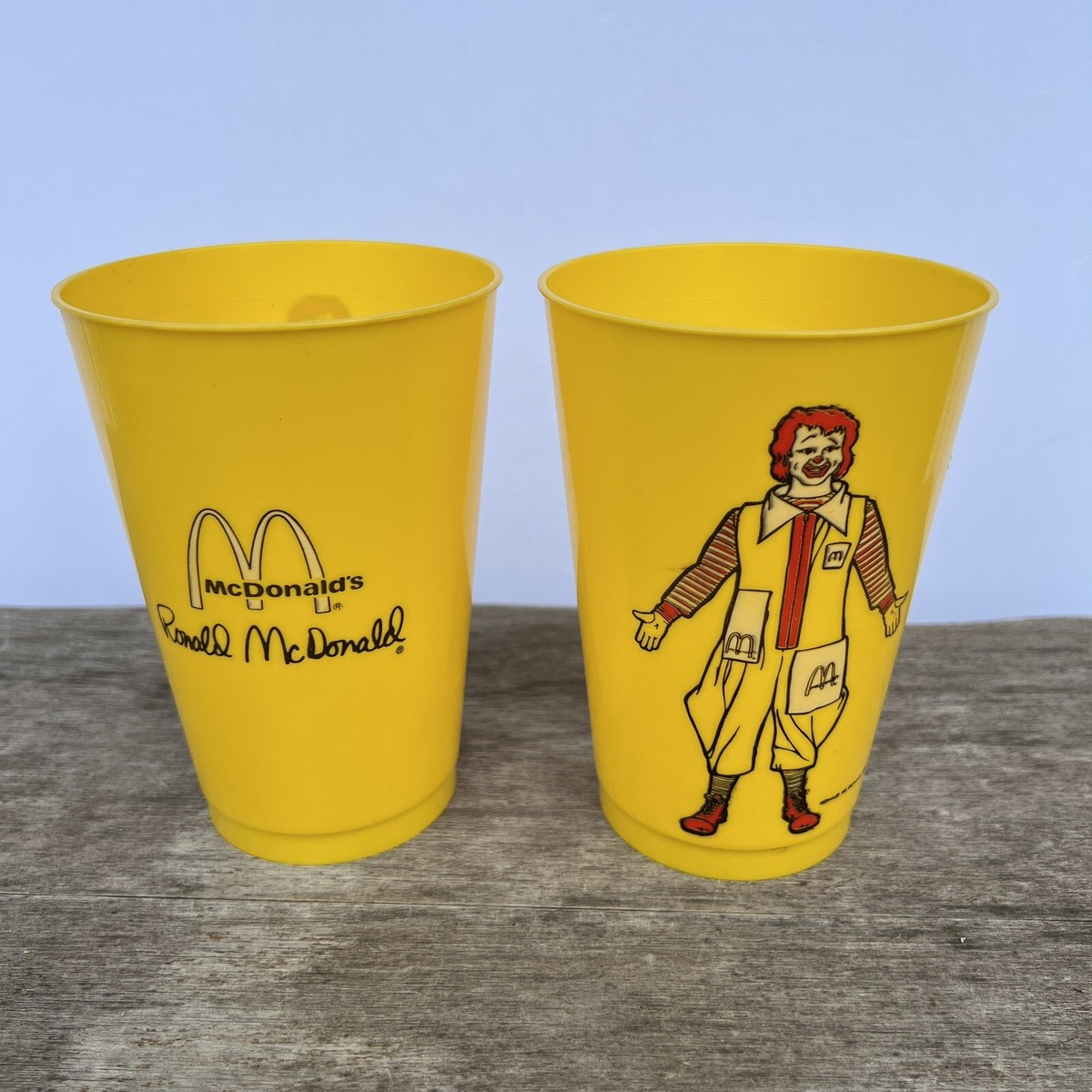 Vintage 80's Ronald McDonald Signature McDonald's Yellow Plastic