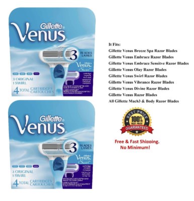 8 Gillette Venus Cartridges 6+2 Swirl Blade Refill fit Embrace Olay divine Razor