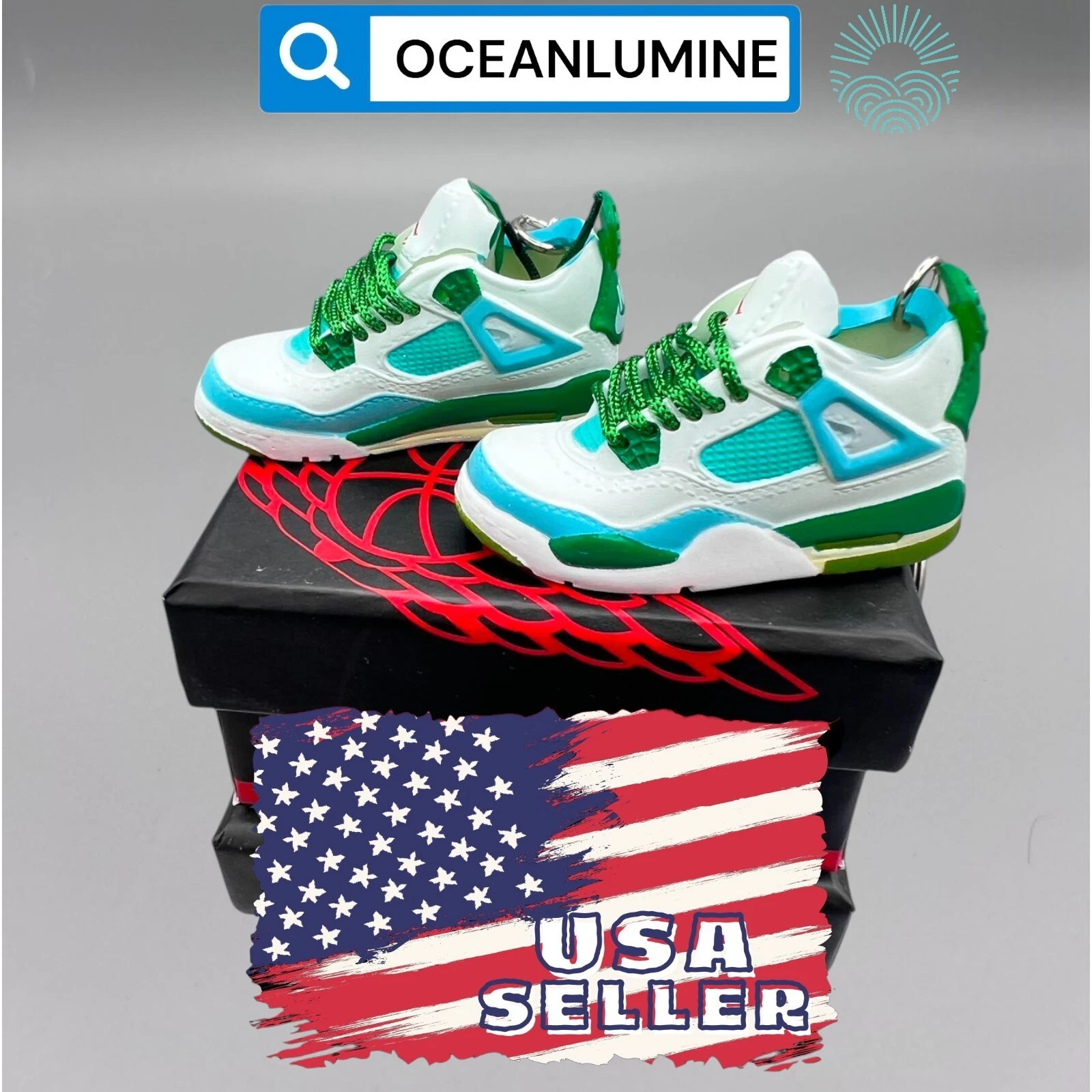 Porte clés Jordan 3D Mini Sneaker de la meilleure qualité, boîte à chaussures, boîte d'affichage option