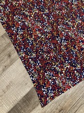 Vintage 60's LARGE POLKA DOT Rust Red Burnt Orange White Triangle Head Scarf MCM