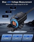Motorcycle USB Charger Waterproof 2Pcs, Dual USB 24W QC 3.0  Phone Charger — photo 3