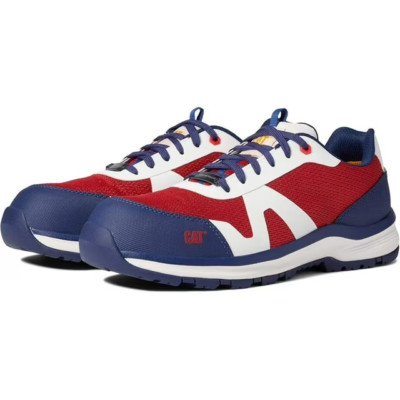 CAT Quake Women s Sise 7 CT ASTM Comp Safety Toe Work Sneakers Shoes Red/Blue