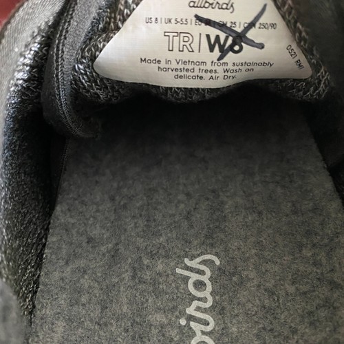 Sneakers Allbirds donna TR testurizzate nuove con etichette taglia 8 tempo libero 0521 autunno - Foto 12 di 12
