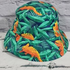 UV Skinz Toddler Bucket Hat Sun Protection Reversible Green Lizard Chameleon