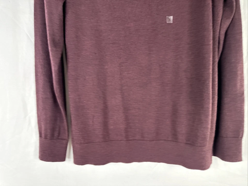 Express Merino Wool Blend Sweater Mens Size L Burgundy Long Sleeve Pullover New - Image 3 of 4