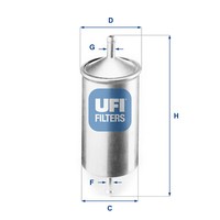 UFI Kraftstofffilter Passend FüR Fiat Cinquecento Lancia Dedra