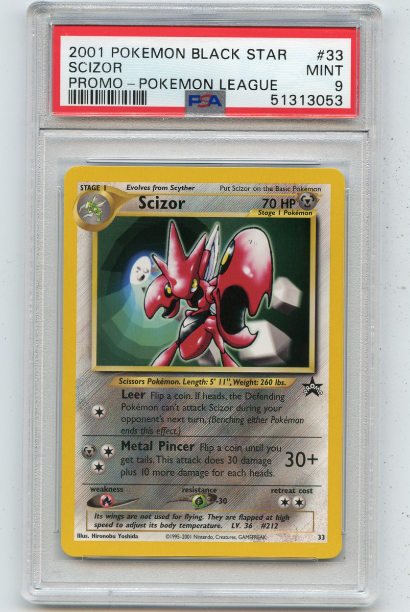 2001 POKEMON BLACK STAR #33 SCIZOR 