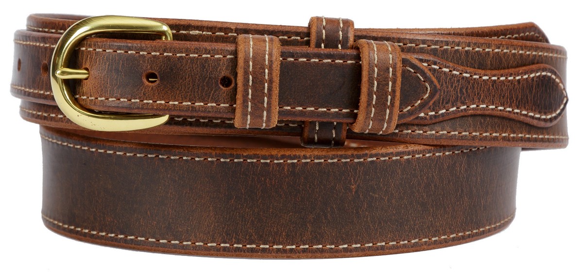 Distressed Steel Core American Bison Leather Gun Belt 14 Oz, 51 OFF