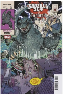 GODZILLA VS FANTASTIC FOUR #1 MARVEL COMICS 2025 NICK BRADSHAW HOMAGE VARIANT NM