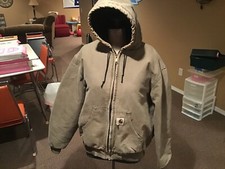 Vintage Y2K Detroit Carhartt Men's Faded Gray/Green Jacket Size XL Reg J68DES