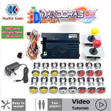 Pandora Saga 3d EX 10000 in 1 - Arcade Cabinet HDMI/VGA WIFi LED Yellow & Red