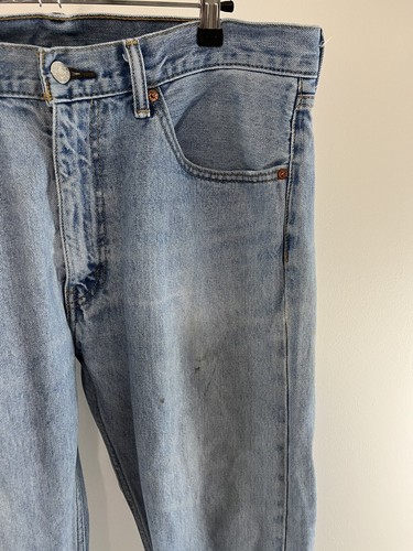 Levi’s 505 Size Regular Fit Blue Denim Jeans Light Tag 36X29 Measures 37X28.5 - Picture 3 of 14