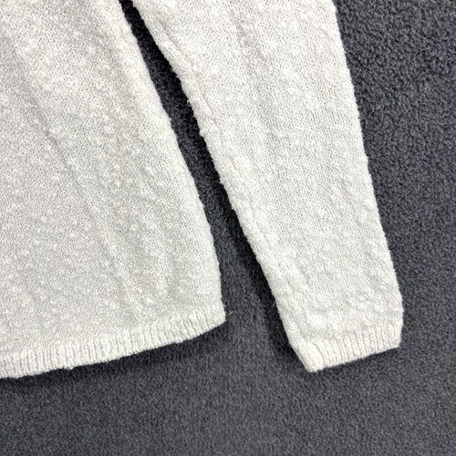 Abercrombie Kids Sweater Girls 11 / 12 White Knit Cold Shoulder flared - Picture 13 of 15