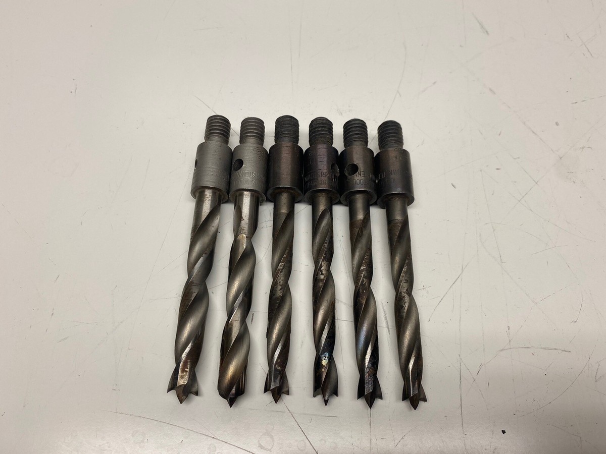 モリス　3P Morris Wood Tool Drill Bit Threaded Shank Brad-Point 4-11/32