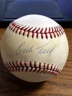 DICK TEED 2 SIGNED AUTOGRAPHED ONL BASEBALL!  Brooklyn Dodgers!  ONE MLB AB!