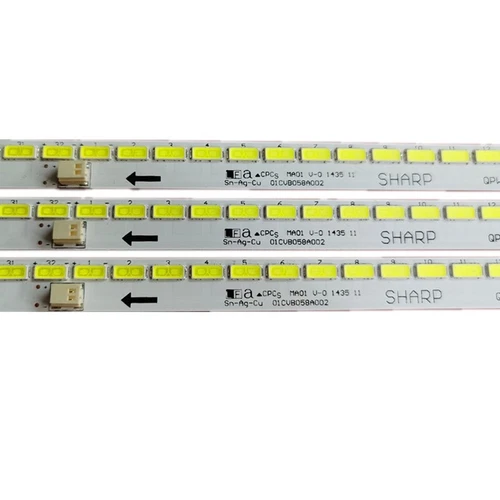 3Pcs LED strips For Sharp QPWBL0028GPZZ LC-70LE650U LC-70SQ15U LCD-70LX640A - Picture 6 of 8