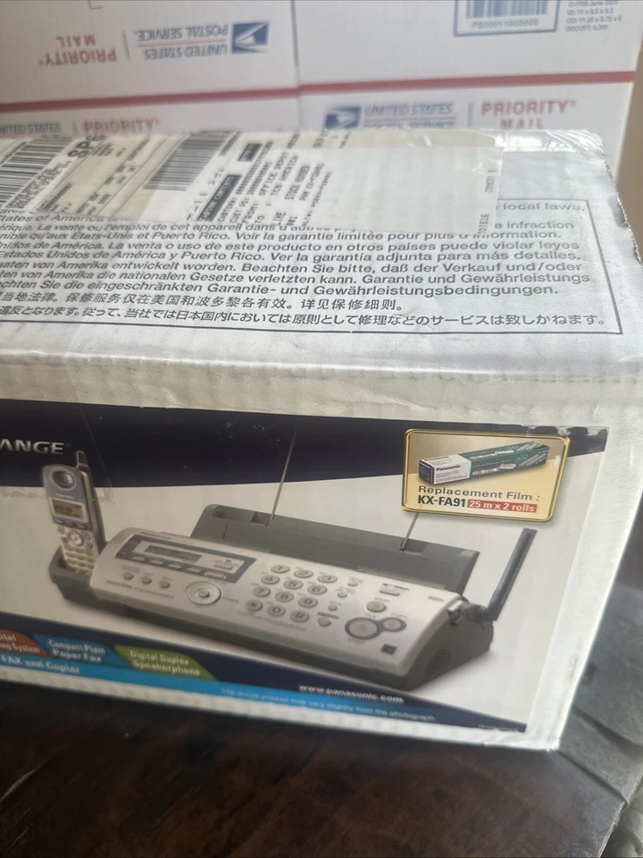 Fax/copiadora Panasonic KX-FG2451 de papel normal con rango Giga FHSS de 2,4 GHz, inalámbrica Foto 3 de 4
