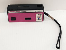 Vintage Mickey Matic 110 Camera By Kodak. Pink  Black With Strap. UNTESTED