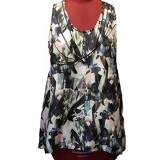 Zimmermann Tank Multicolor Geometric Silk Sleeveless Cord Embellishment 1 US 6