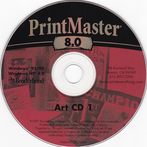 Replacement for Vintage PrintMaster 8.0 (PC, Windows, 1999) *DISC ONLY ...