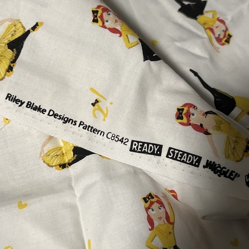 The Wiggles, Riley Blake Designs, Ready Steady Emna Yellow 1 Yd 44” Wide - Picture 2 of 5