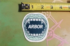  ARBOR Skateboards Longboard Teeth Mouth Venice Bite Skateboarding STICKER