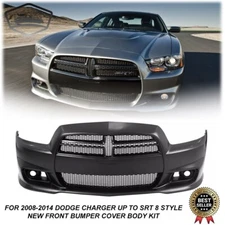 For 2008-2014 Dodge Charger SRT 8 Style Front Bumper Body Kit w/ Grille Assembly