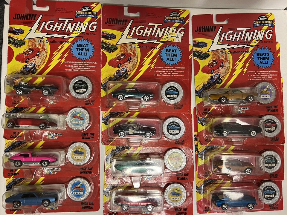 Johnny Lightning vintage cars, lot of 12 Cars “collection” fire deal
