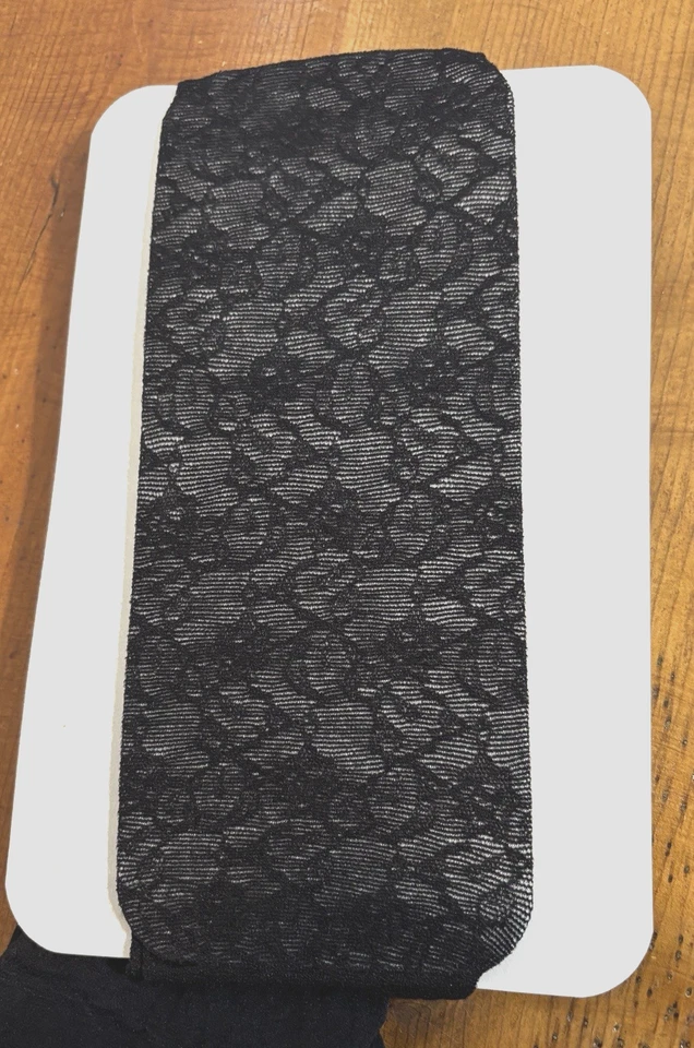 Nuevas Pantimedias NINE WEST So Sexy de Encaje Negro talla 2 Foto 3 de 3